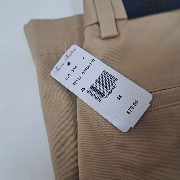 NWT Brooks Brothers Lightweight Advantage Chino Shorts Stretchband 34W 9" inseam - Picture 7 of 10